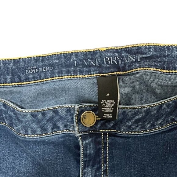 Lane Bryant Womens Distressed Patchwork Boyfriend Jeans Size 28 - Picture 4 of 7